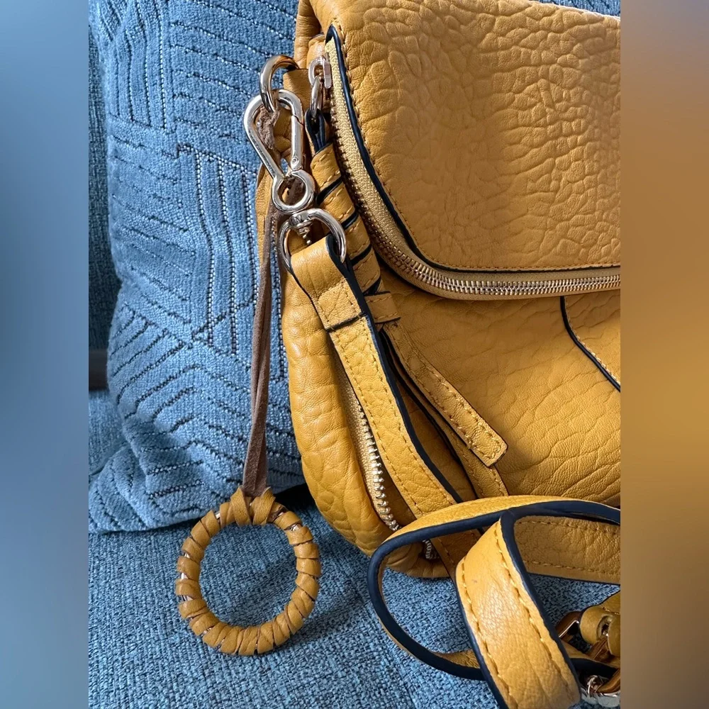 Vince Camuto Lamb Leather Crossbody Bag - Cory - Sunglow - Picture 5 of 16